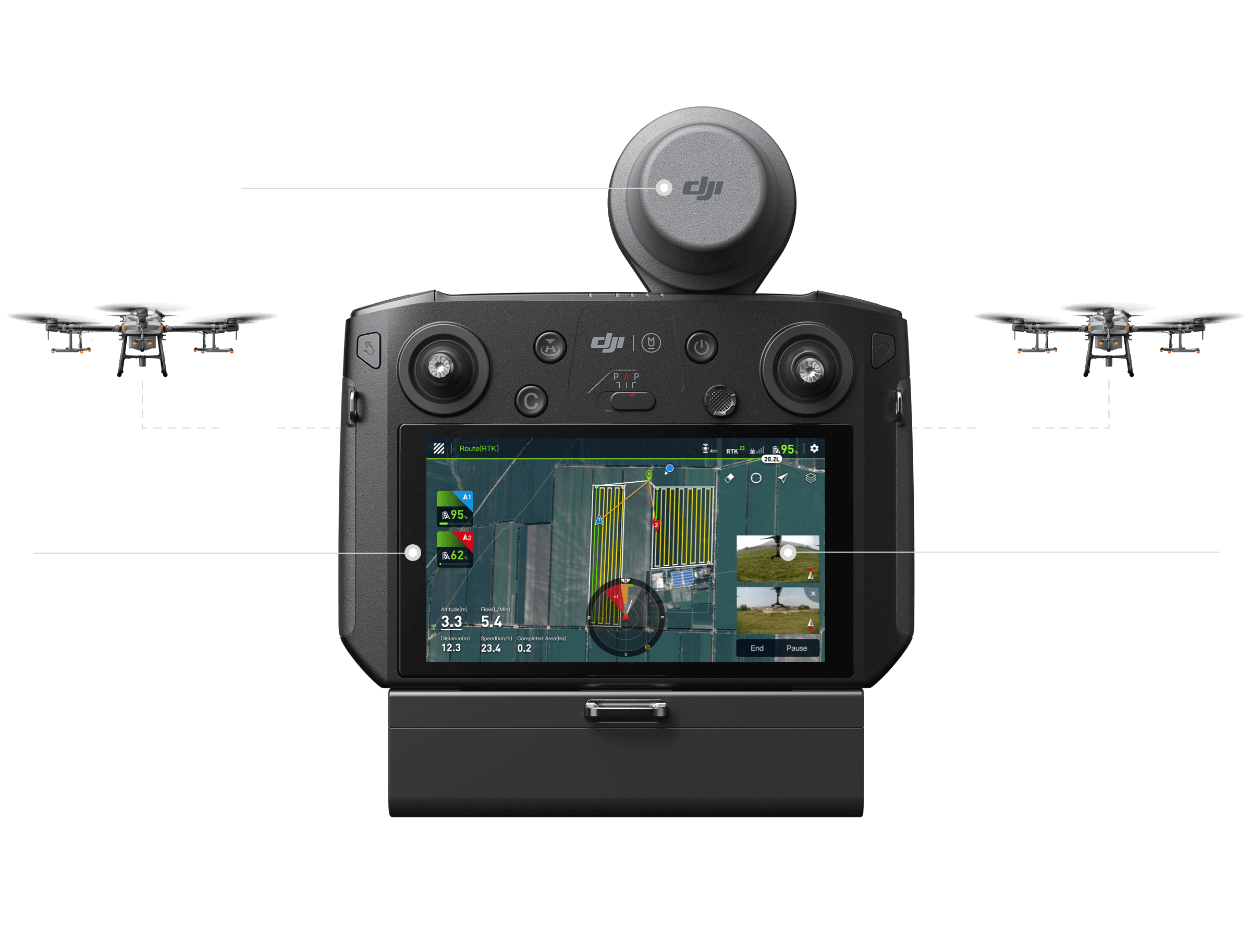 Controle Drone DJI Agras T30