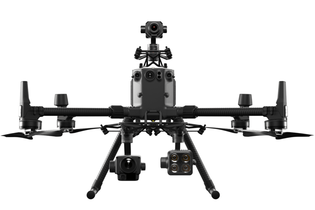 Drone DJI Matrice 300 RTK - Estabilizador superior unitário x Estabilizador inferior duplo 